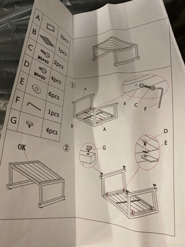 Photo 1 of Aluminum Small Table Patio Furniture Sets Outdoor Seating Set for Balcony