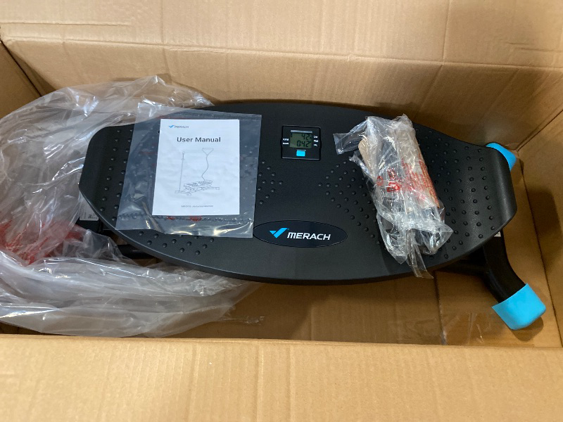 Photo 1 of MERACH Balance Board for Adults, Rocking Stepper with Resistance Bands, Portable Wobble Board Featuring LCD Monitor, 300 lbs Capacity Ski Twister Trainer for Full Body Workout at Home Gym