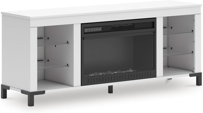 Photo 1 of Black 60" TV Stand with Electric Fireplace