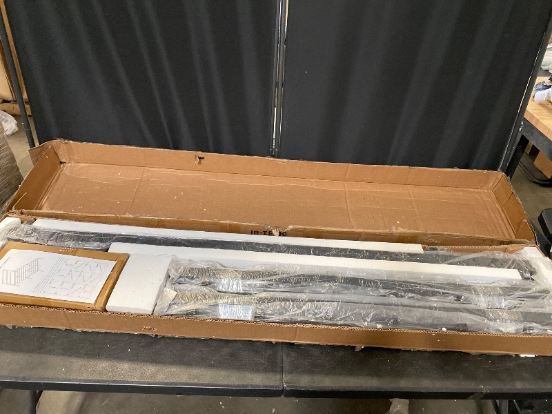 Photo 1 of King Size Bed Frame, Metal Platform Bed Frame with Headboard, Large Under Bed Storage, Strong Metal Slats Support, No Box Spring Needed, Easy Assembly, Black