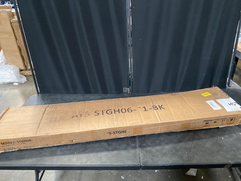 Photo 1 of King Size Bed Frame, Metal Platform Bed Frame with Headboard, Large Under Bed Storage, Strong Metal Slats Support, No Box Spring Needed, Easy Assembly, Black