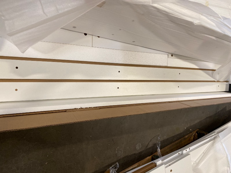 Photo 1 of Electric Fireplace TV Stand — Modern Storage Cabinets — Fits TVs up to 90 inches, 63.8" W x 16.9" D x 26.7" H — White