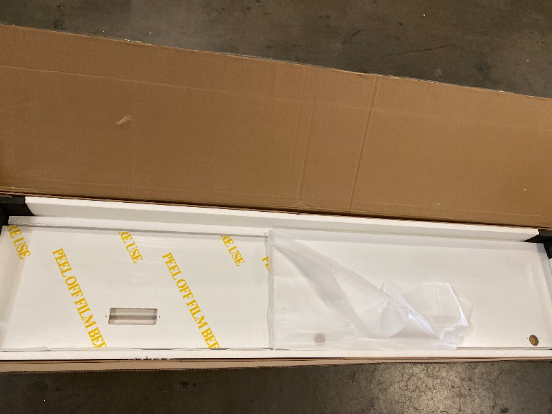 Photo 1 of Electric Fireplace TV Stand — Modern Storage Cabinets — Fits TVs up to 90 inches, 63.8" W x 16.9" D x 26.7" H — White