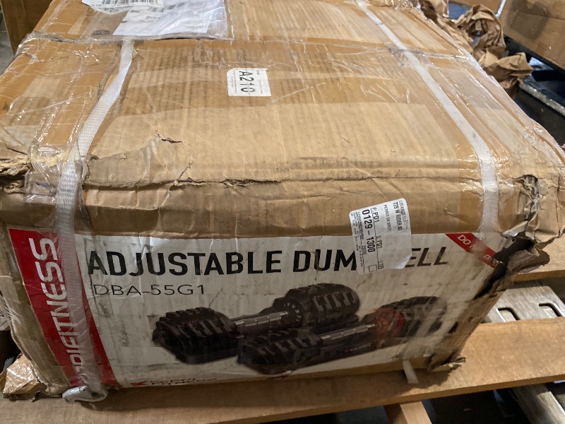 Photo 1 of Adjustable Dumbbells Set of 2, 1 Hand Adjustable Weights Dumbbells Set, 5 in 1/10 in 1 Free Dumbbell with Anti-Slip Texture Handle, 25/55/80lb Pair Weight Set For Home Gym Suit both Men and Women