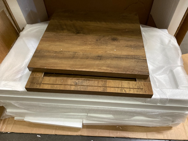 Photo 1 of End Table, Modern Farmhouse Sofa Table Rustic Nightstand with Storage Cabinets and Drawers, Side Tables for Living Room, Bedroom, White