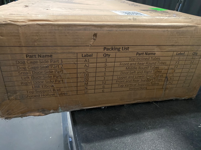 Photo 1 of 10 ft. x 10 ft. Large Dog Kennel Outdoor Dog Enclosure with Feeding and Double Swing Doors and Weatherproof Dog Cage