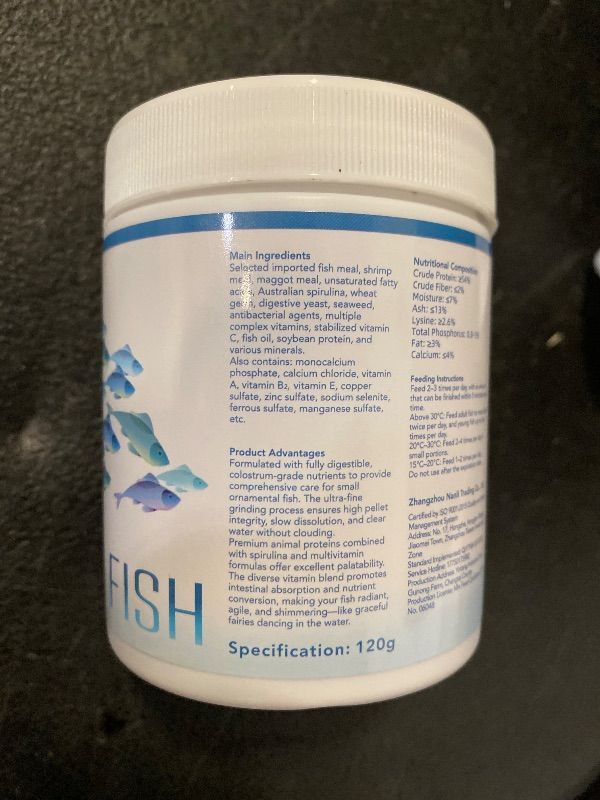 Photo 1 of Fresh Fish Fish Food Pellets 120G 