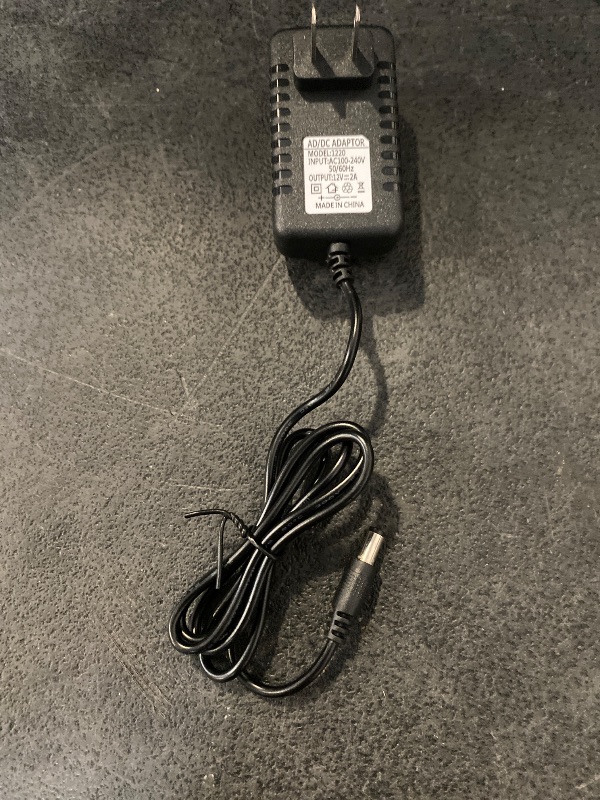 Photo 1 of DC 12Volt 2A Power Supply Adapter 24W AC DC Wall Adapter 100-240V AC to DC 12V 2A 1.5A Power Adapter Cord Converter with 5.5mm x 2.5mm Compatible with 5.5x2.1mm Tip 12V ac/dc Transformer
