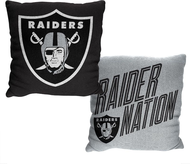 Photo 1 of 14" Las Vegas Raiders "Invert" Woven Pillow