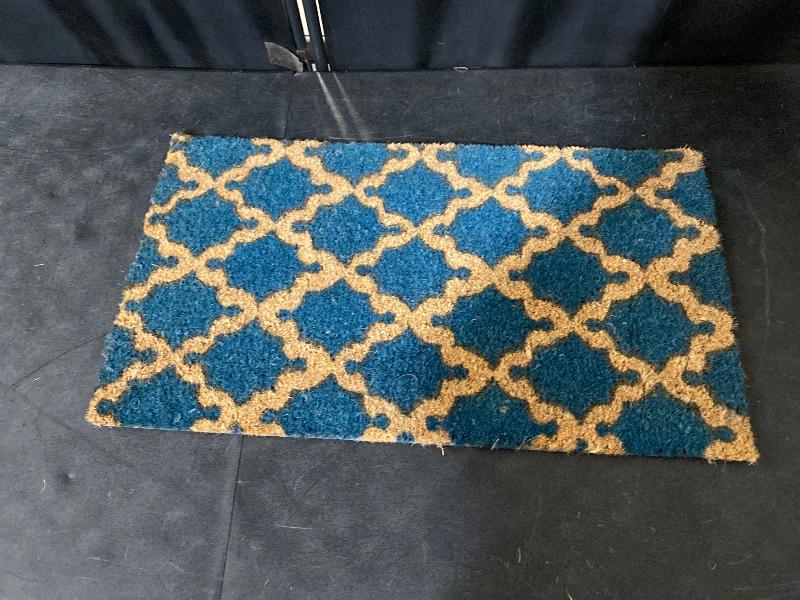 Photo 1 of Blue/Brown 27 1/2" x 15 1/2" Door mat