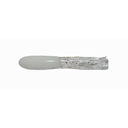 Photo 1 of Big Bite Baits 1 1/2 Inch Crappie Tube (White/Clear Sparkle 100 Pack)