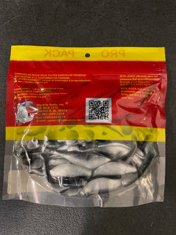 Photo 1 of Big Bite Baits SH303-100 3" Black Shad 100 Count