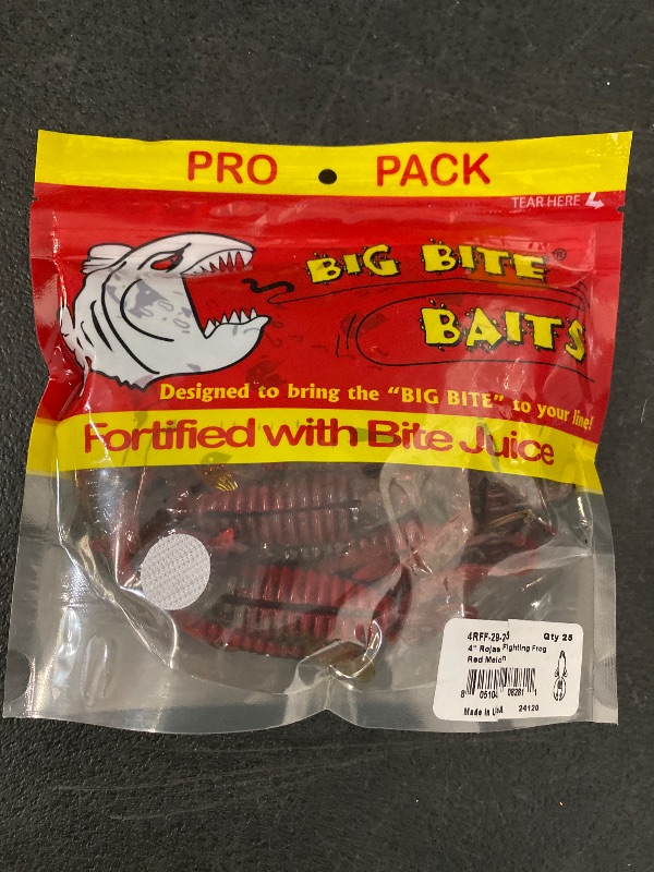 Photo 1 of Big Bite Baits 4" Rojas Fighting Frog Red Melon 25 Count