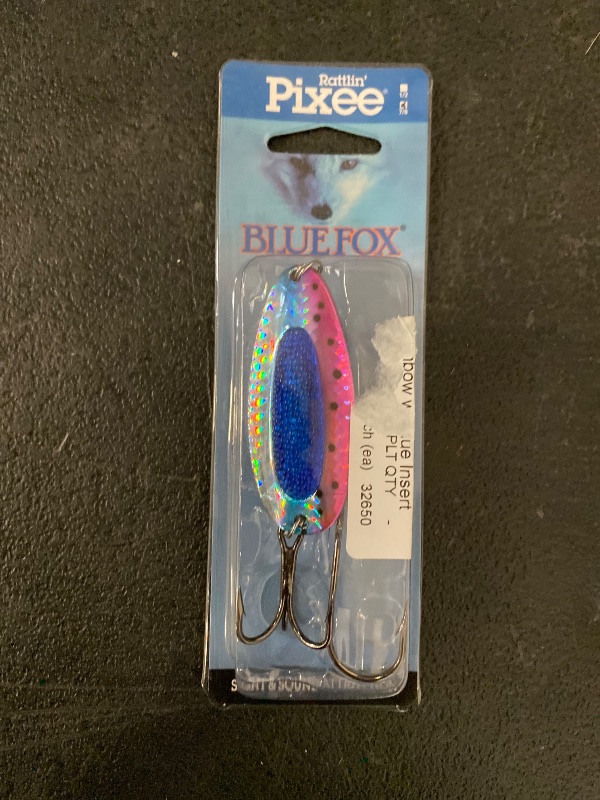 Photo 1 of Blue Fox Rattlin Pixee Spoon 7/8 Oz Holographic Rainbow/Blue