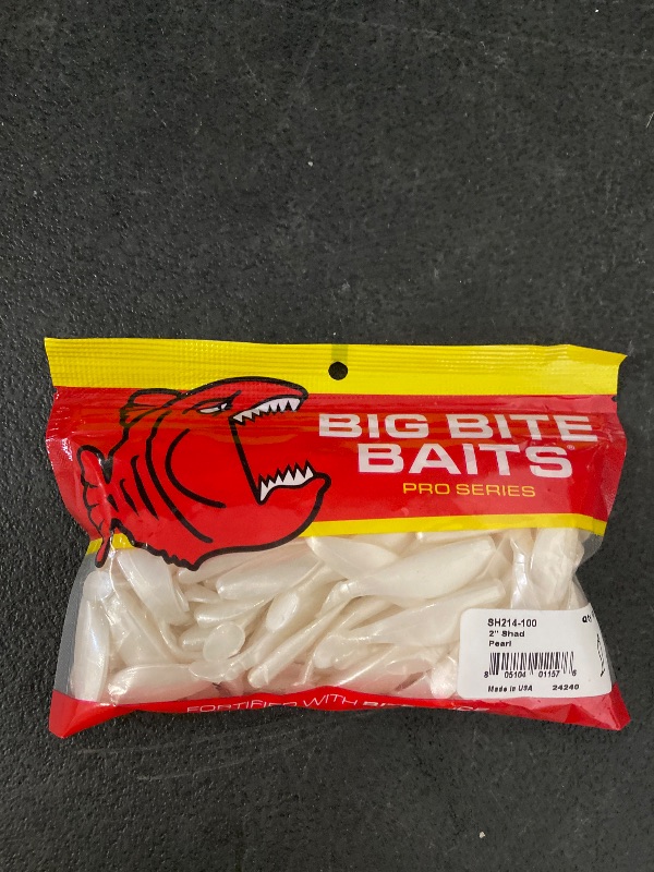 Photo 1 of Big Bite Baits 2" Pearl Shad, 100 Count