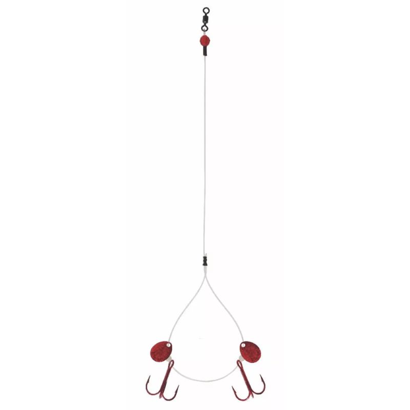 Photo 1 of Clam Big Tooth Zero Fluoro Rig Red  1/0 Treble/14-Inch