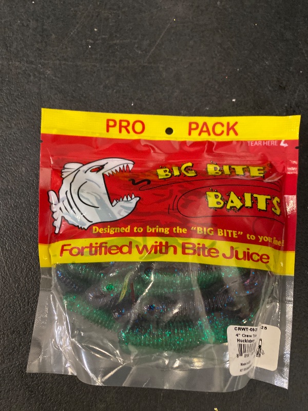 Photo 1 of Big Bite Baits 4" Craw Tube/Huckleberry (25 Pack) 