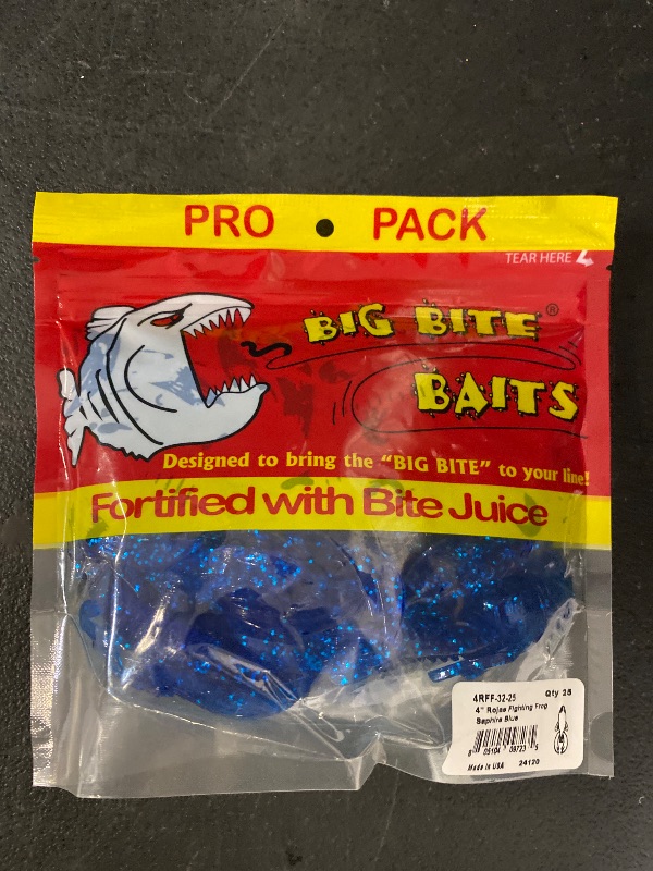 Photo 1 of Big Bite Baits 4" Fighting Frog Sapphire Blue (25 Pack)