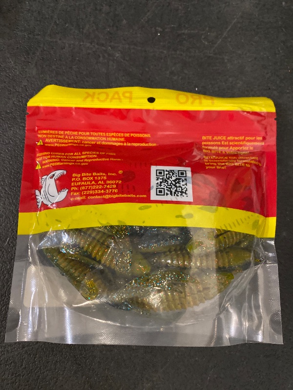 Photo 1 of Big Bite Baits Fighting Frog Sunfish Laminate 25 Count 4"