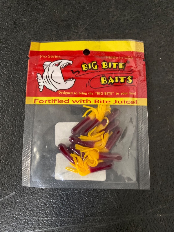 Photo 1 of Big Bite Baits 1.5 Crappie Tube 10-Pack Purple/Yellow