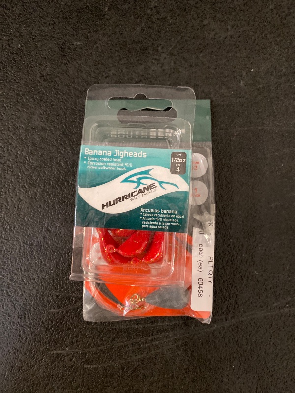 Photo 1 of 2 Size South Bend 3-Way River Fishing Rig 36 Leader + Hurricane Banana Jigheads Red 1/2oz 4 Count