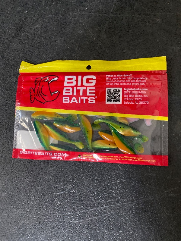 Photo 1 of Big Bite Baits Shad 2"  Swimbait Fire Tiger 10 Count