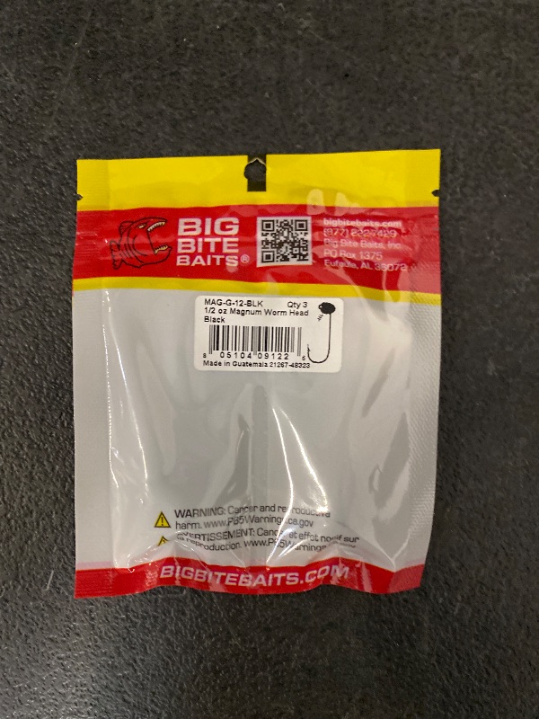 Photo 1 of Big Bite Baits Magnum Worm Head Jighead 1/2 oz. 3 Pack