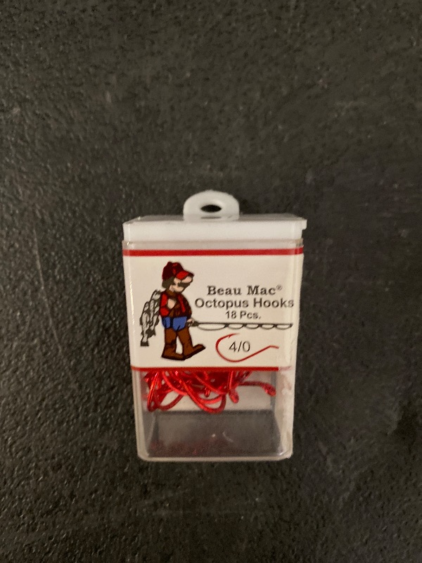 Photo 1 of Beau Mac Octopus Hook Red size 4/0 BEAUKOR-4/0 18 Pack