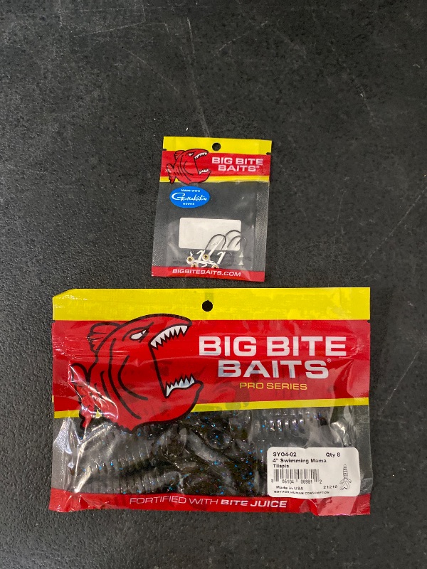 View 3 of Big Bite Baits Vertex Jighead (4 Pk) 1/32 oz. 4 Count + Big Bite Baits Swimming Mama ,Tilapia, 4", 8 Count