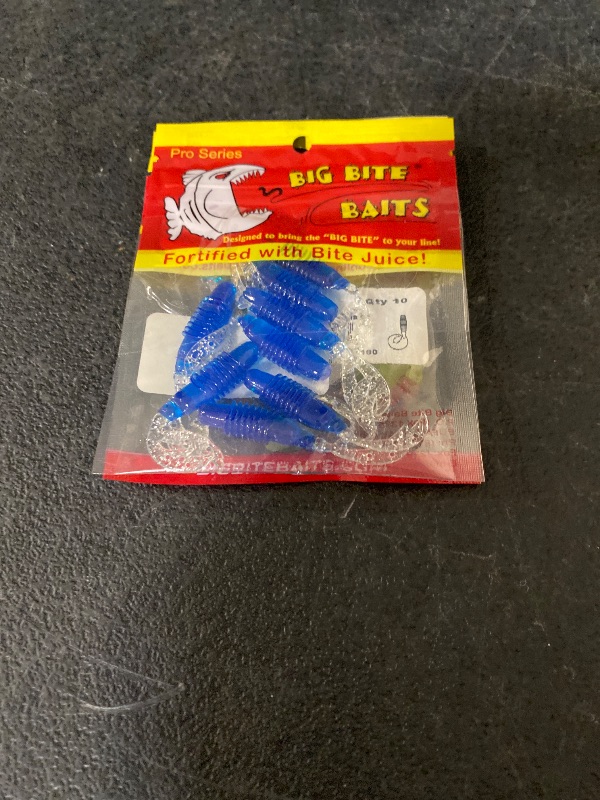Photo 1 of Big Bite Baits Kamikaze 2.5" Swimon Creature Baits 8-Pack Blue + Big Bite Baits 2 Fat Grub Blue/SPK/Red SPK/Chart, 2", 10 Pack
