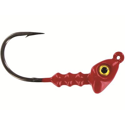 View 1 of Big Bite Baits D-Jig 1/4oz Swimbait Jighead Red, 4 Pack