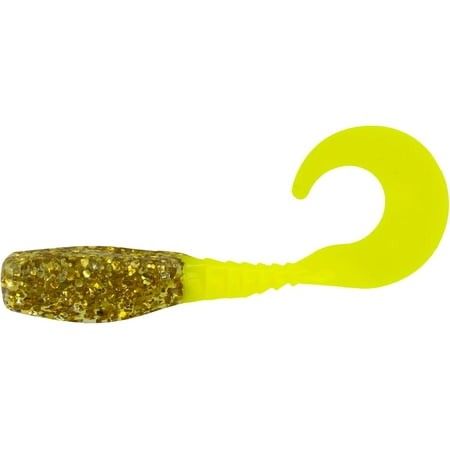 Photo 1 of Big Bite Baits 2" Fat Grub Orange/ Chartreuse 10 Pack + Big Bite Baits Curly Tail Crappie Minnr Grub Gold Digger 2" 10 Pack