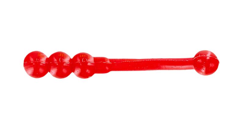 View 2 of Big Bite Slab Tube 1.75" 10ct Red/Pearl + Big Bite Baits Ballzy Soft Bait 10 Pack (Red 2 Inch)
