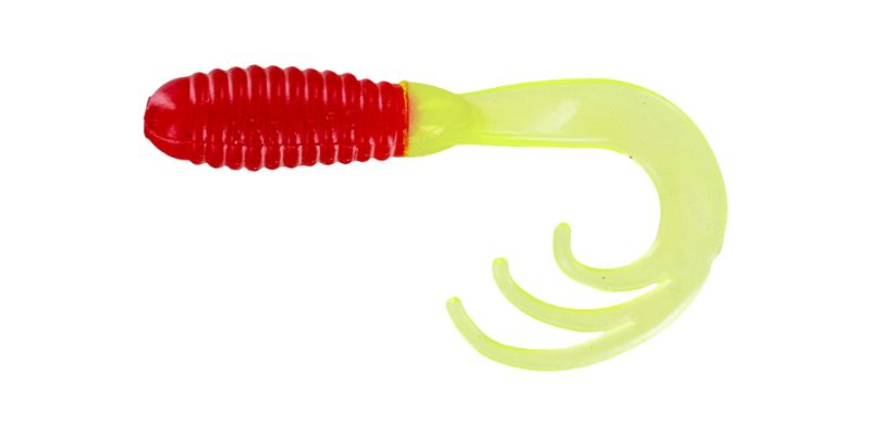 Photo 1 of Big Bite Triple Tip Grub 2" 10ct Red Chartreuse + Kamikaze Swimon 2.5" Blue disco 8 Pack 