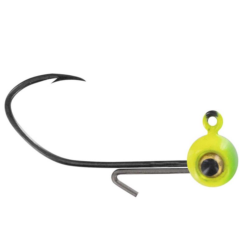 Photo 1 of Big Bite Baits BBJ Elite 1/4oz Round Ball Jighead Lime/Chartreuse 6 Pack + Big Bite Baits BBJ Jig Heads Bare Shad, 1/32 Oz. , 10 Pack