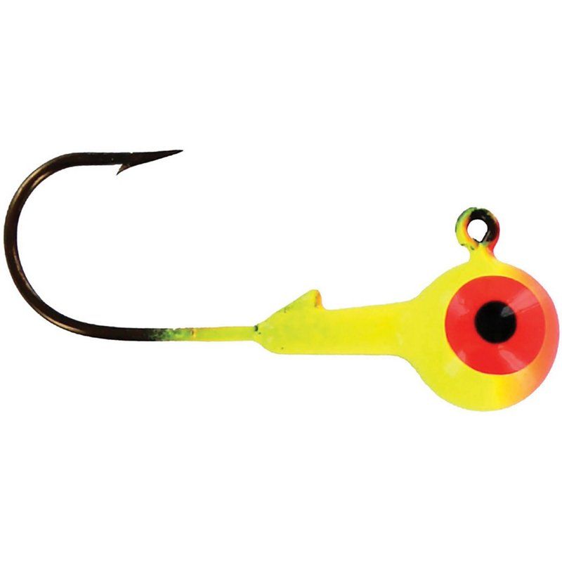 Photo 1 of Big Bite Baits 1/8 oz. Double Eye 2 Color Round Ball Jighead 25 Pack
