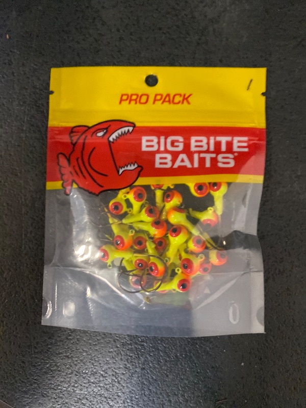 Photo 1 of Big Bite Baits 1/8 oz. Double Eye 2 Color Round Ball Jighead 25 Pack