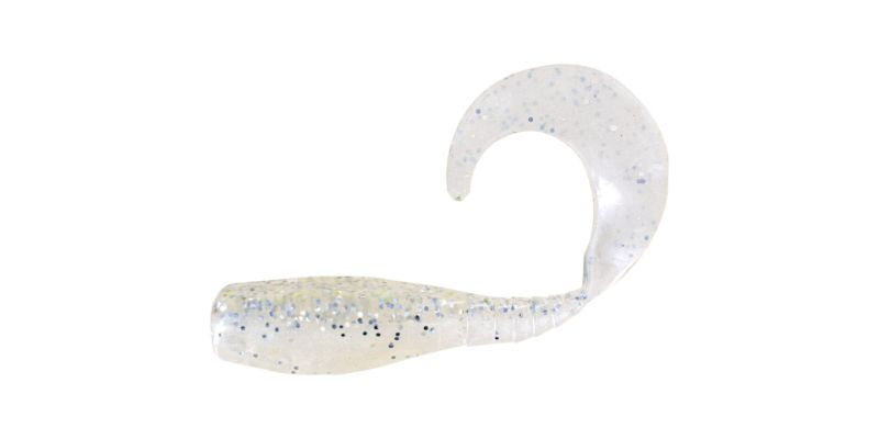 Photo 1 of Fat Grub Curl Tail, 2" Red Chart 10Pk + Big Bite Baits 2" Curly Tail Crappie Minnr Grub Silver Glitter/Pearl 10 Pack + 1.5 in. Crappie Tube, Smoke Sparkle, 10PK