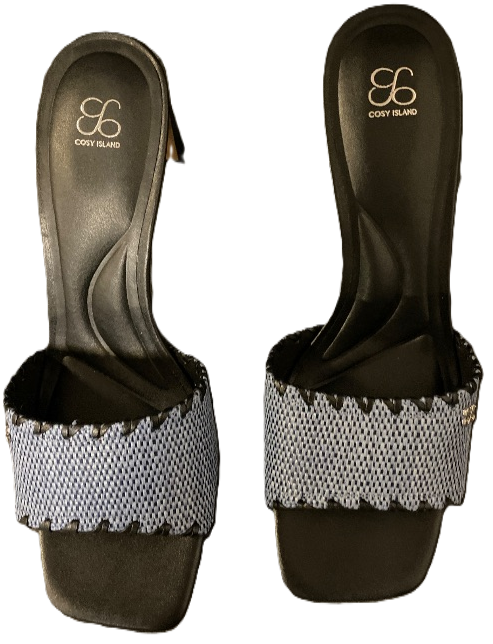 Photo 1 of 10 Woman's Cosy Island Heels Black/Blue
