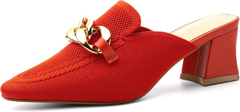 Photo 1 of 8 1/2 Women's Pointed Toe Heeled Mules Red