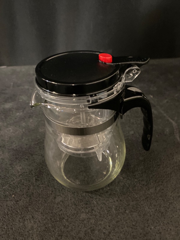 Photo 1 of 1000ml/33oz Tea Pot, Glass Teapot with Removable Infuser, magic teapot One Button Press to Filter the Tea Soup,Tea Water Separation Design, for Loose Leaf Oriental Tea