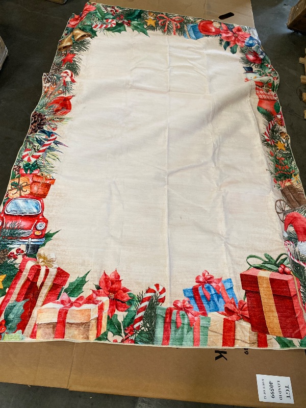 Photo 1 of Area Rug,6x9 Large Rugs for Living Room Washable,Bedroom Throw Mats Non Slip,Soft Low Pile Floor Carpet for Kitchen Dining Room Christmas Decorations