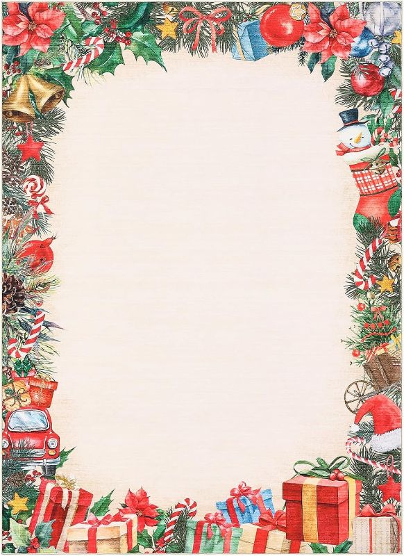 Photo 1 of Area Rug,6x9 Large Rugs for Living Room Washable,Bedroom Throw Mats Non Slip,Soft Low Pile Floor Carpet for Kitchen Dining Room Christmas Decorations