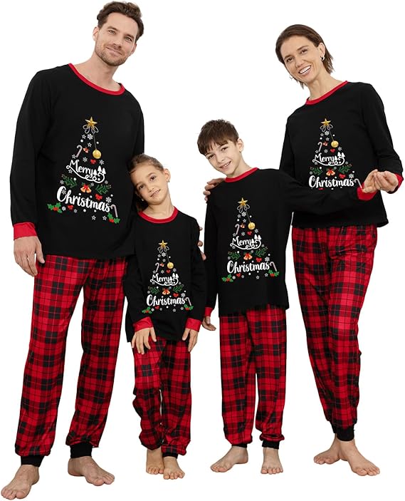 Photo 1 of 2XL Family Christmas Pajamas Matching Sets Xmas Holiday Pjs Plaid Sleepwear Outfits For Women Men Adults Couples