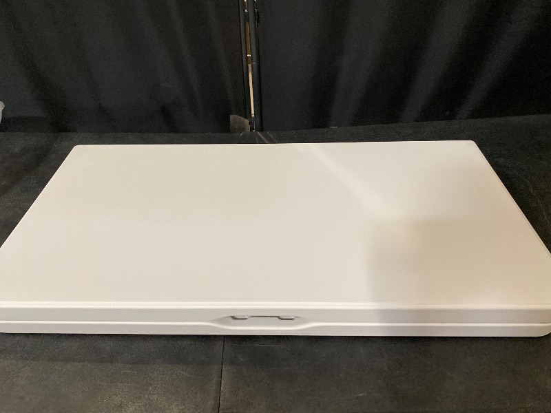 Photo 1 of 34" Square Foldable Table with Built in Handle & Steel Legs | Heavy Duty Portable | Perfect for Party, Dining, Wedding, Events, Picnic Indoor, Outdoor, Camping, Utility, Temporary