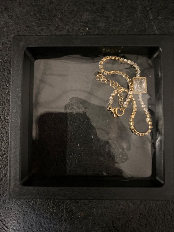 Photo 1 of 8" Length 3" Diameter Tennis Checkered Zircon Bracelet