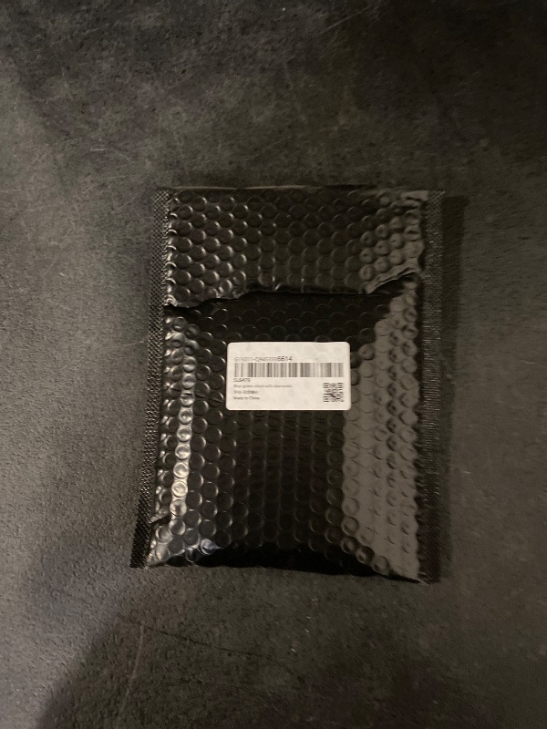 Photo 1 of 8” Length  3” Diameter Blue-Green Multi strand Inlaid with Diamonds