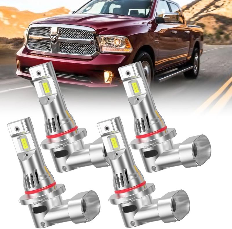 Photo 1 of Automotive LED Light Bulbs compatible with 2016-2018 Dodge Ram with projector 1500 2500 3500, 9005 High Beam and 9005 Low Beam Combo, Pack of 4