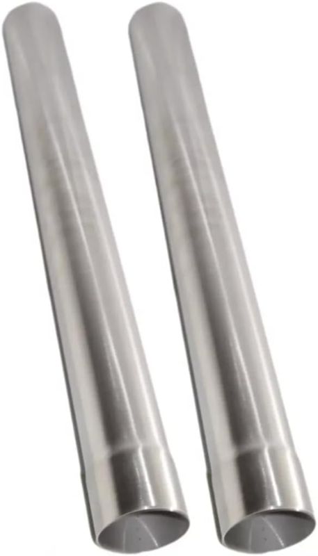 Photo 1 of 2 Pack Universal Exhaust Pipe Tube 3" x 48" Length Stainless Steel Tailpipe Exhaust Muffler Straight Pipe for Stainless Steel Fit 3 Inch Exhaust System