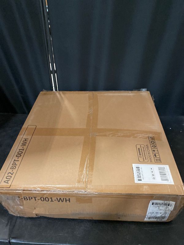 Photo 1 of Bistro Pub Table Round Bar 27.5"- 36" Height-Adjustable Cocktail Table with 23.5 Inch Table Top for Dining Room Home Kitchen Patio Bistro (White)